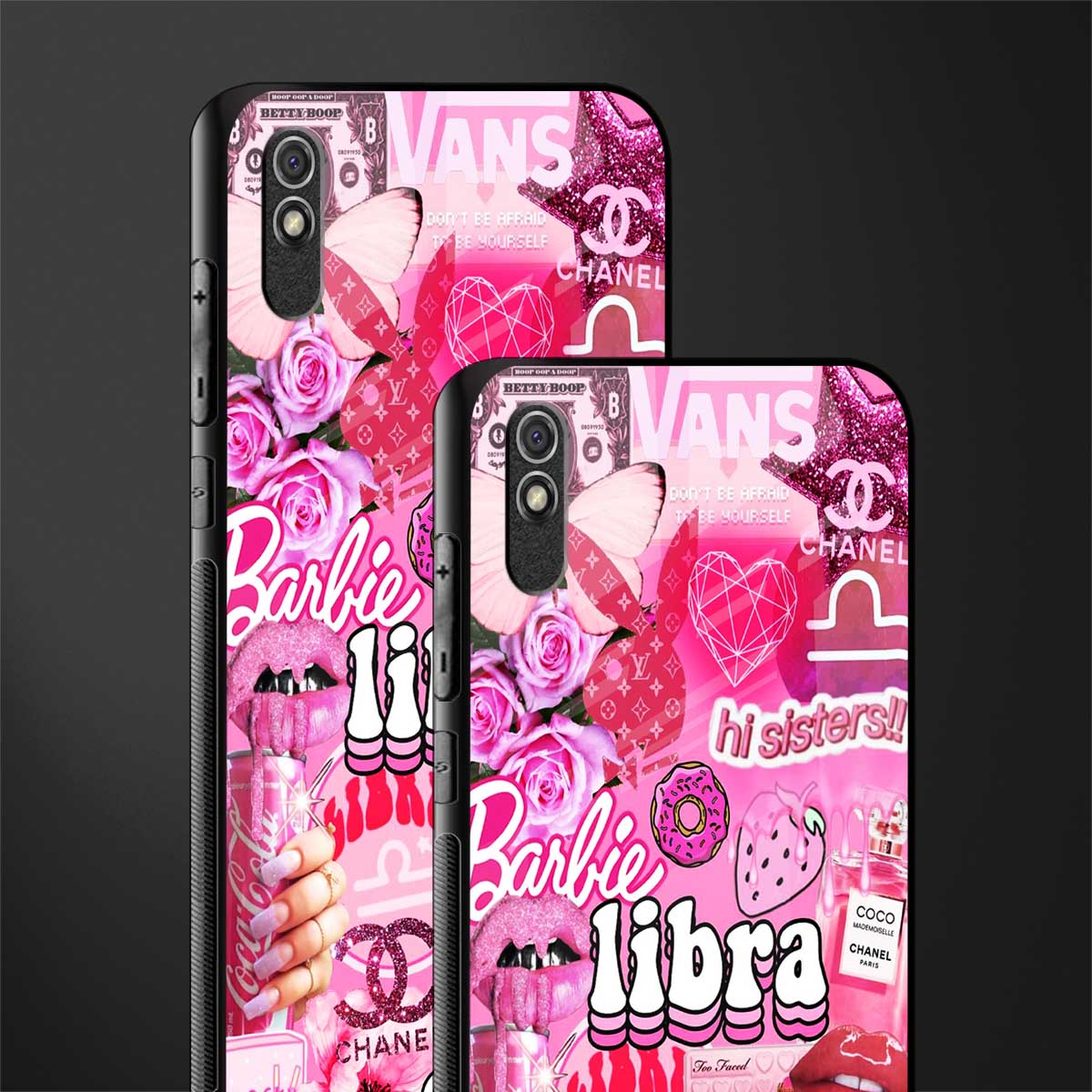 libra aesthetic collage glass case for redmi 9i image-2