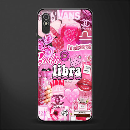 libra aesthetic collage glass case for redmi 9i image