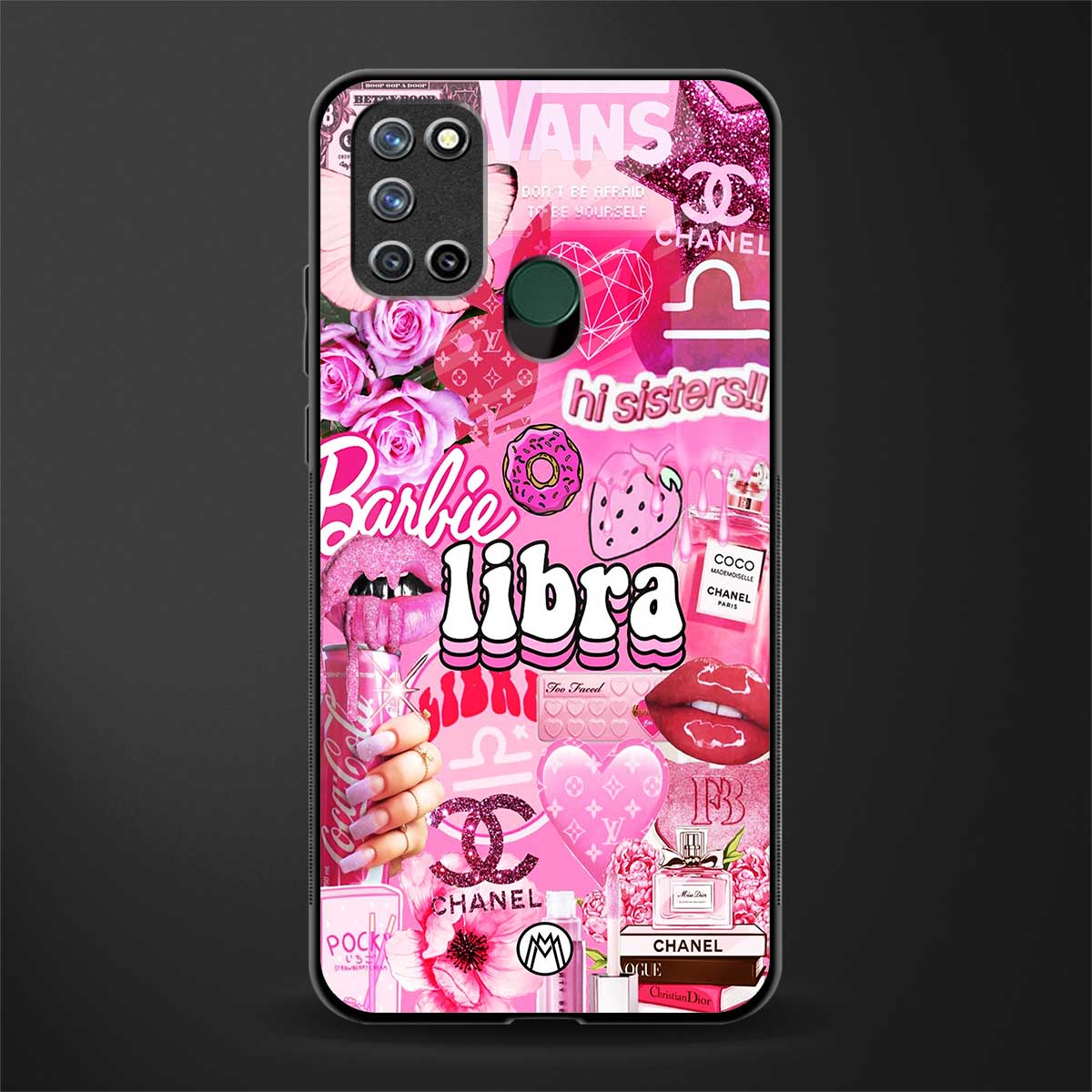 libra aesthetic collage glass case for realme 7i image