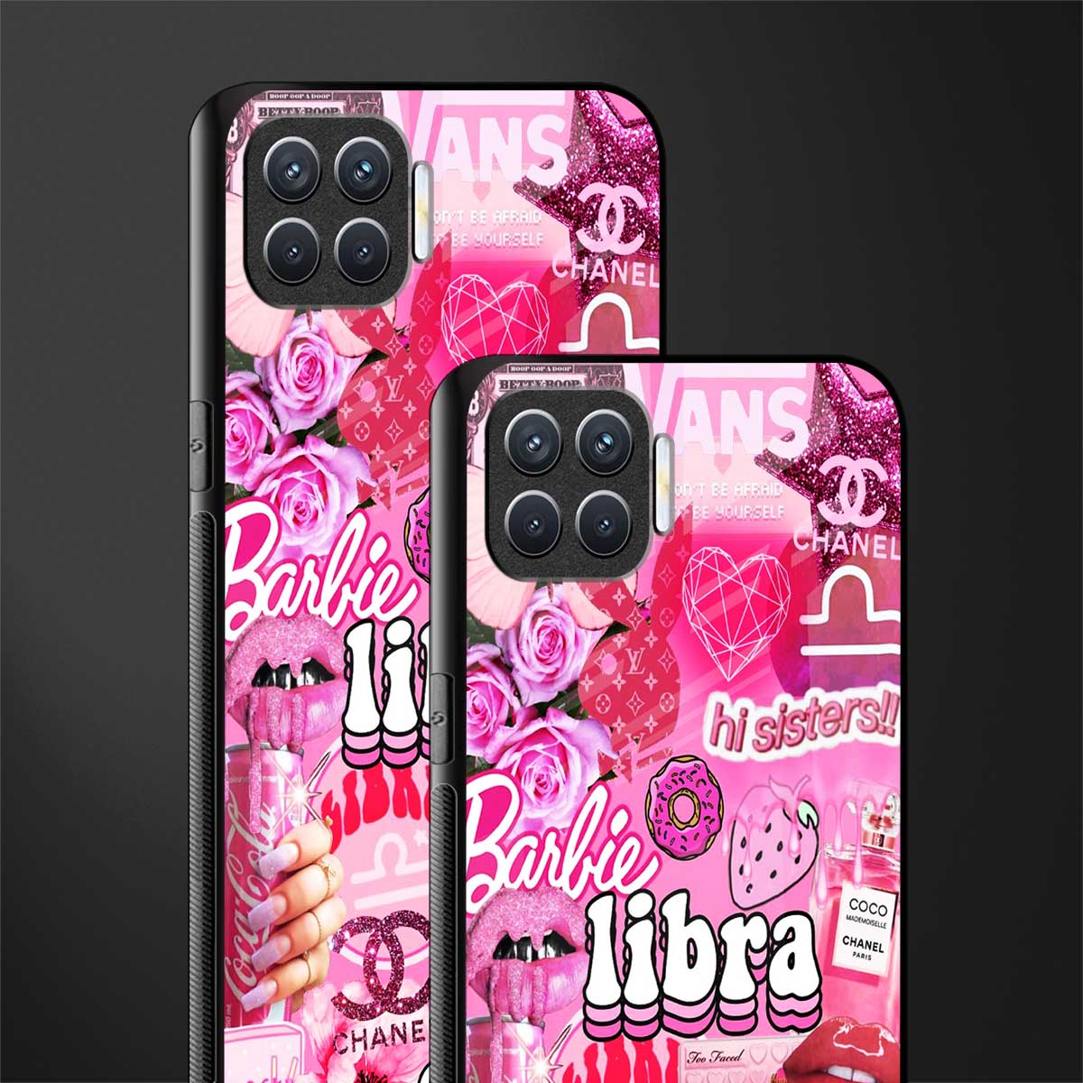 libra aesthetic collage glass case for oppo f17 image-2
