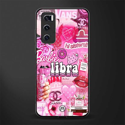 libra aesthetic collage glass case for vivo v20 se image