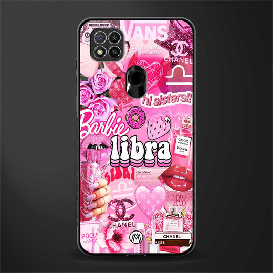 libra aesthetic collage glass case for redmi 9 image