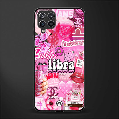 libra aesthetic collage glass case for samsung galaxy f12 image