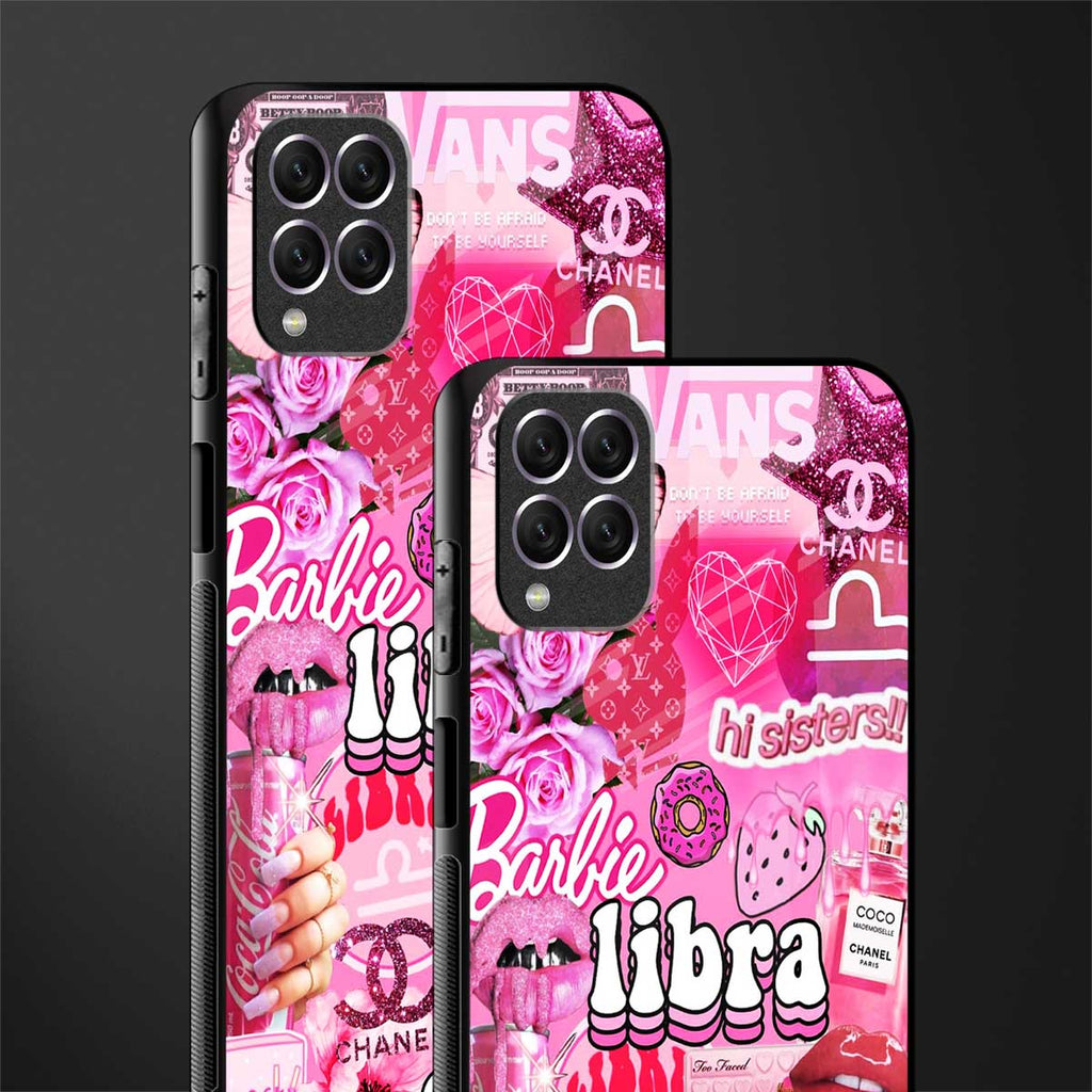 libra aesthetic collage glass case for samsung galaxy f62 image-2