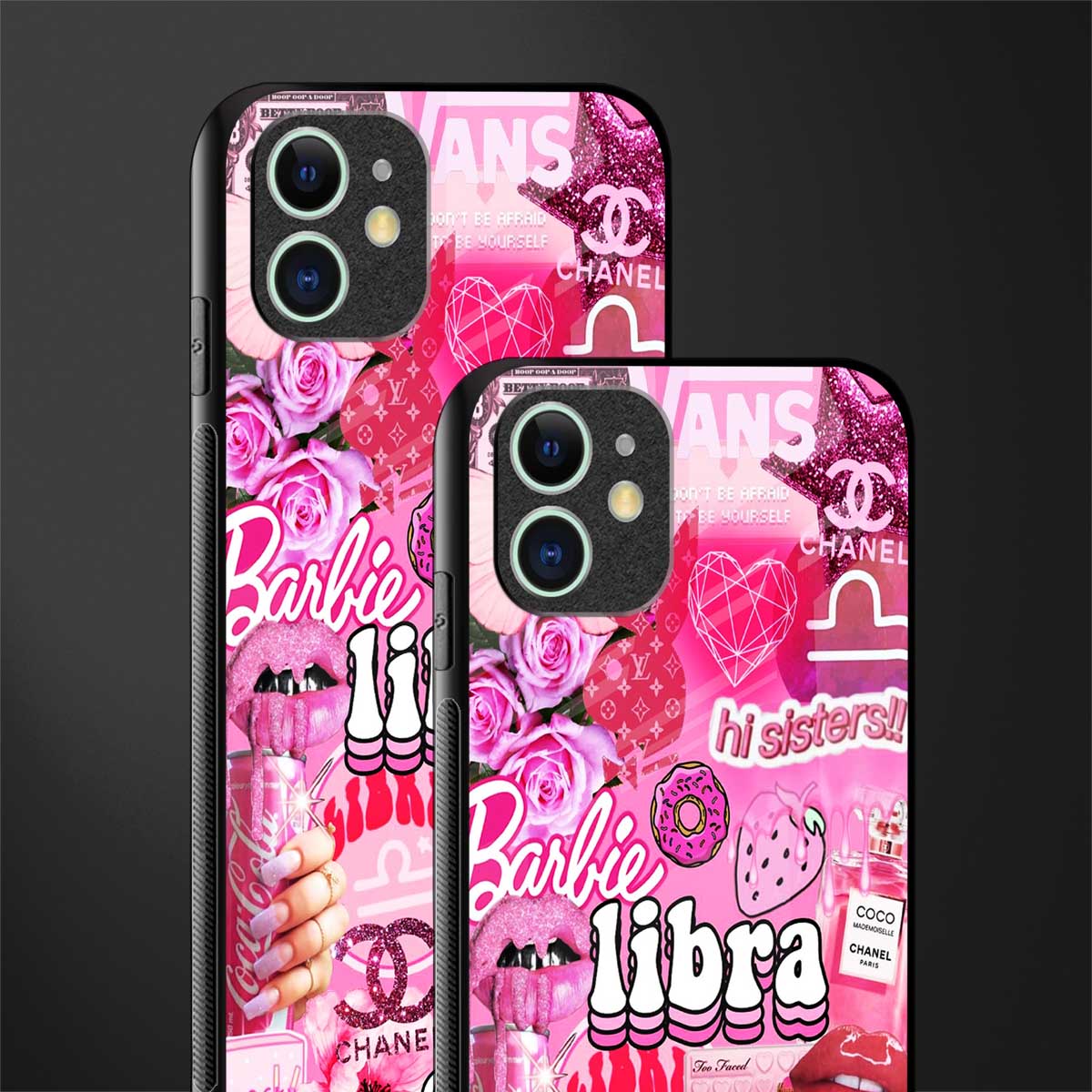 libra aesthetic collage glass case for iphone 12 mini image-2