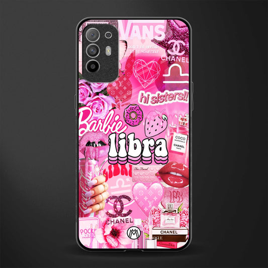 libra aesthetic collage glass case for oppo f19 pro plus image