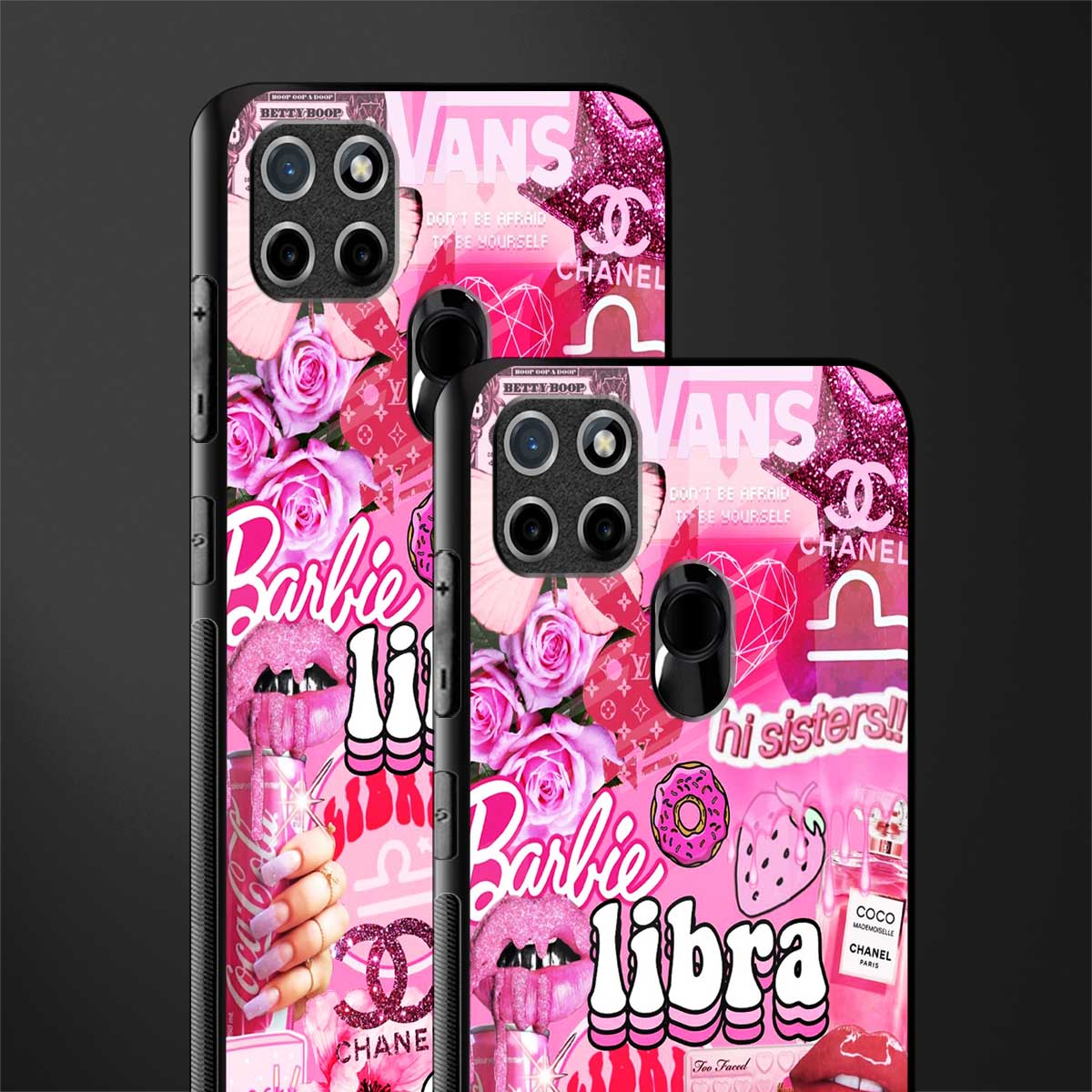 libra aesthetic collage glass case for realme c21 image-2