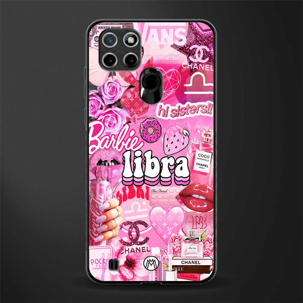 libra aesthetic collage glass case for realme c21 image
