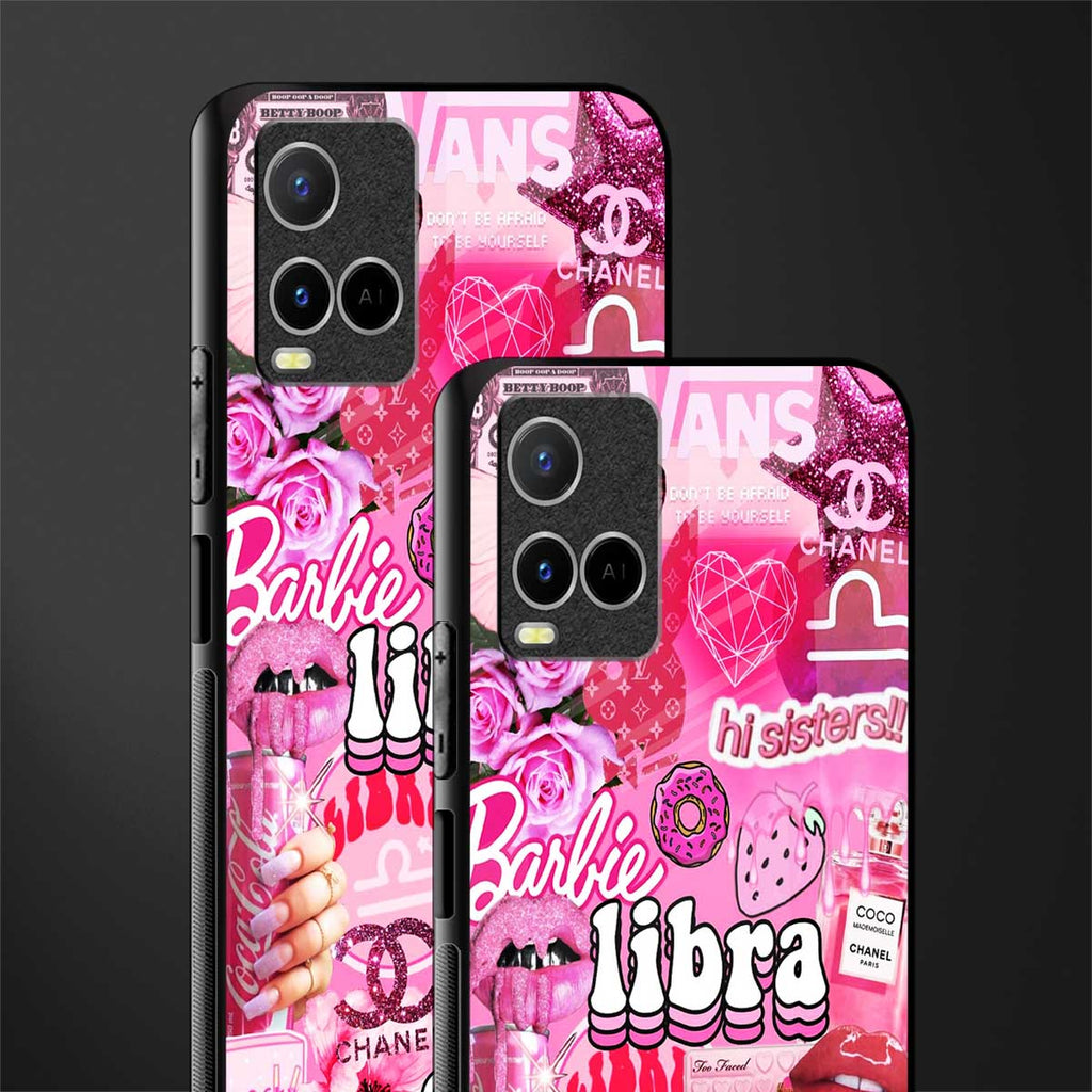 libra aesthetic collage glass case for vivo y21t image-2