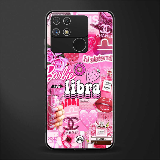 libra aesthetic collage back phone cover | glass case for realme narzo 50a
