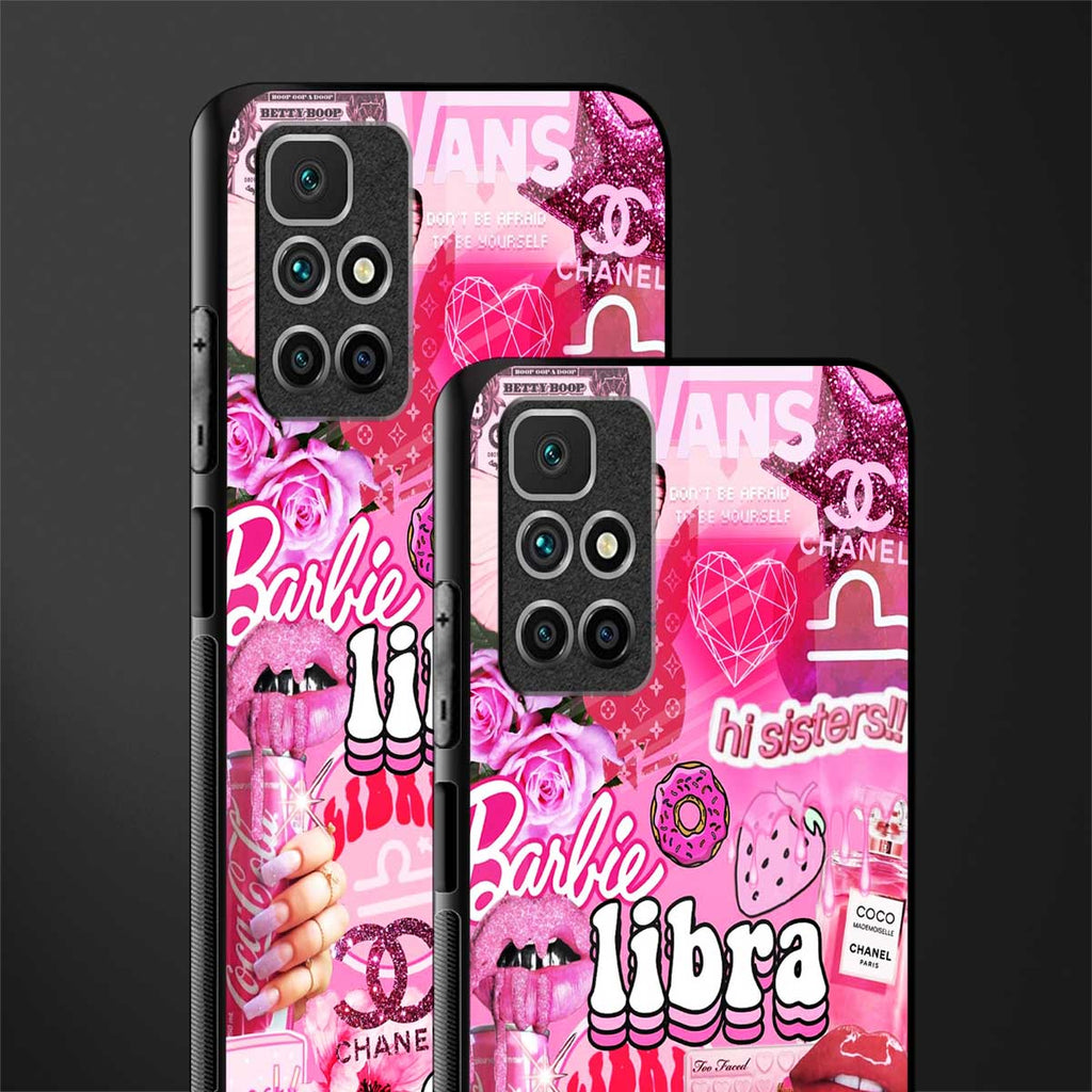 libra aesthetic collage glass case for redmi 10 prime image-2