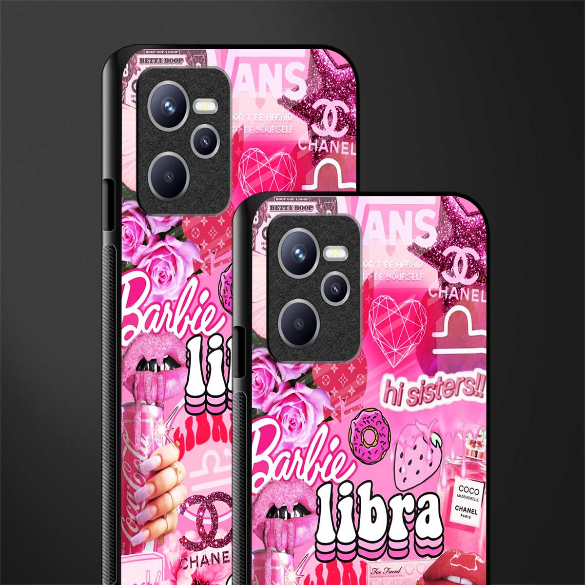 libra aesthetic collage glass case for realme c35 image-2