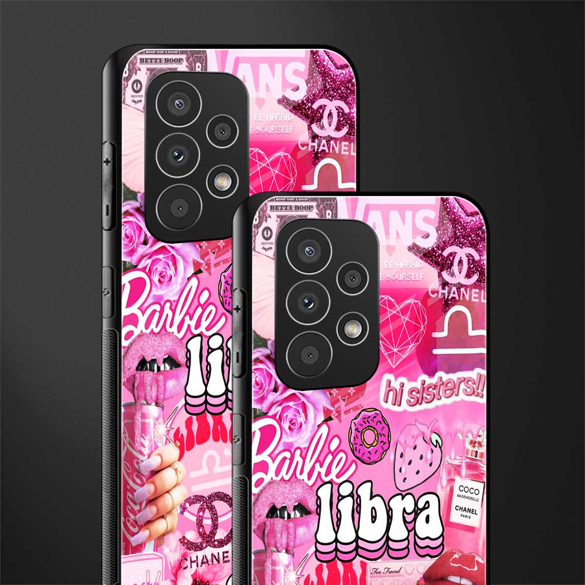 libra aesthetic collage back phone cover | glass case for samsung galaxy a53 5g