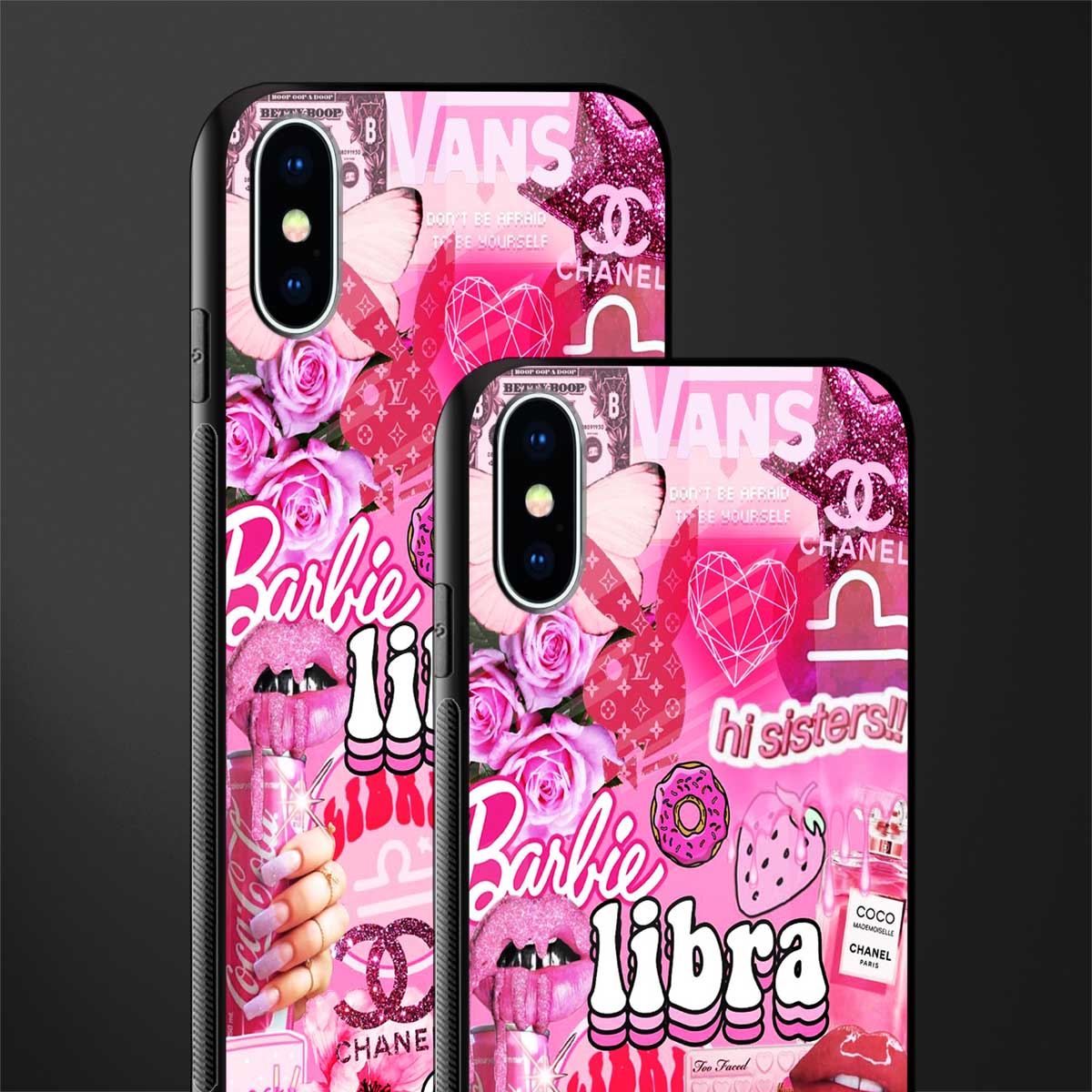 libra aesthetic collage glass case for iphone x image-2