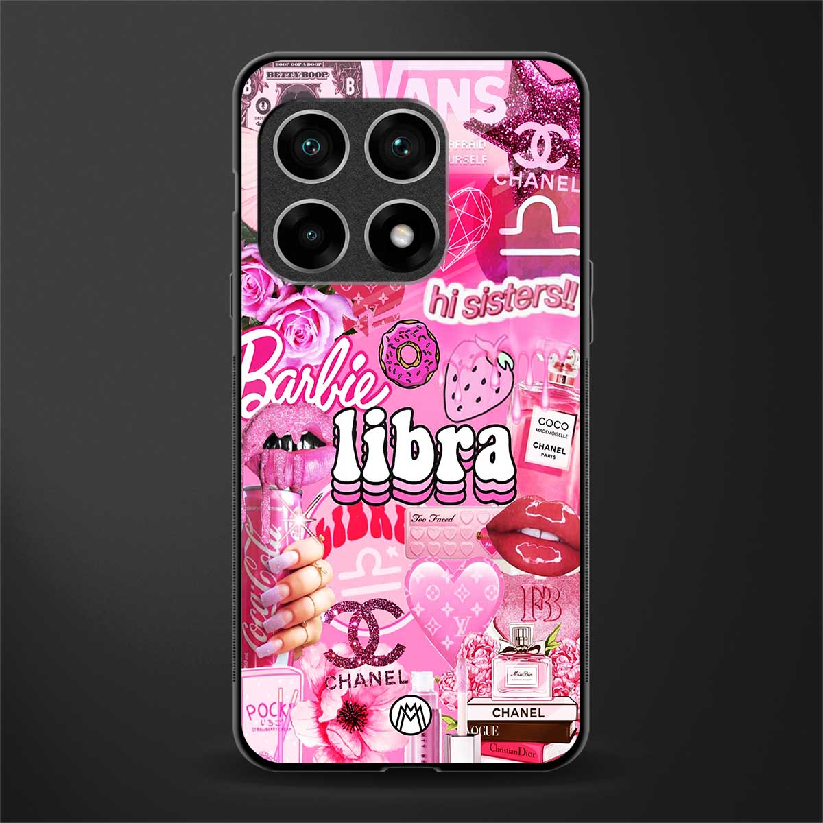 libra aesthetic collage glass case for oneplus 10 pro 5g image