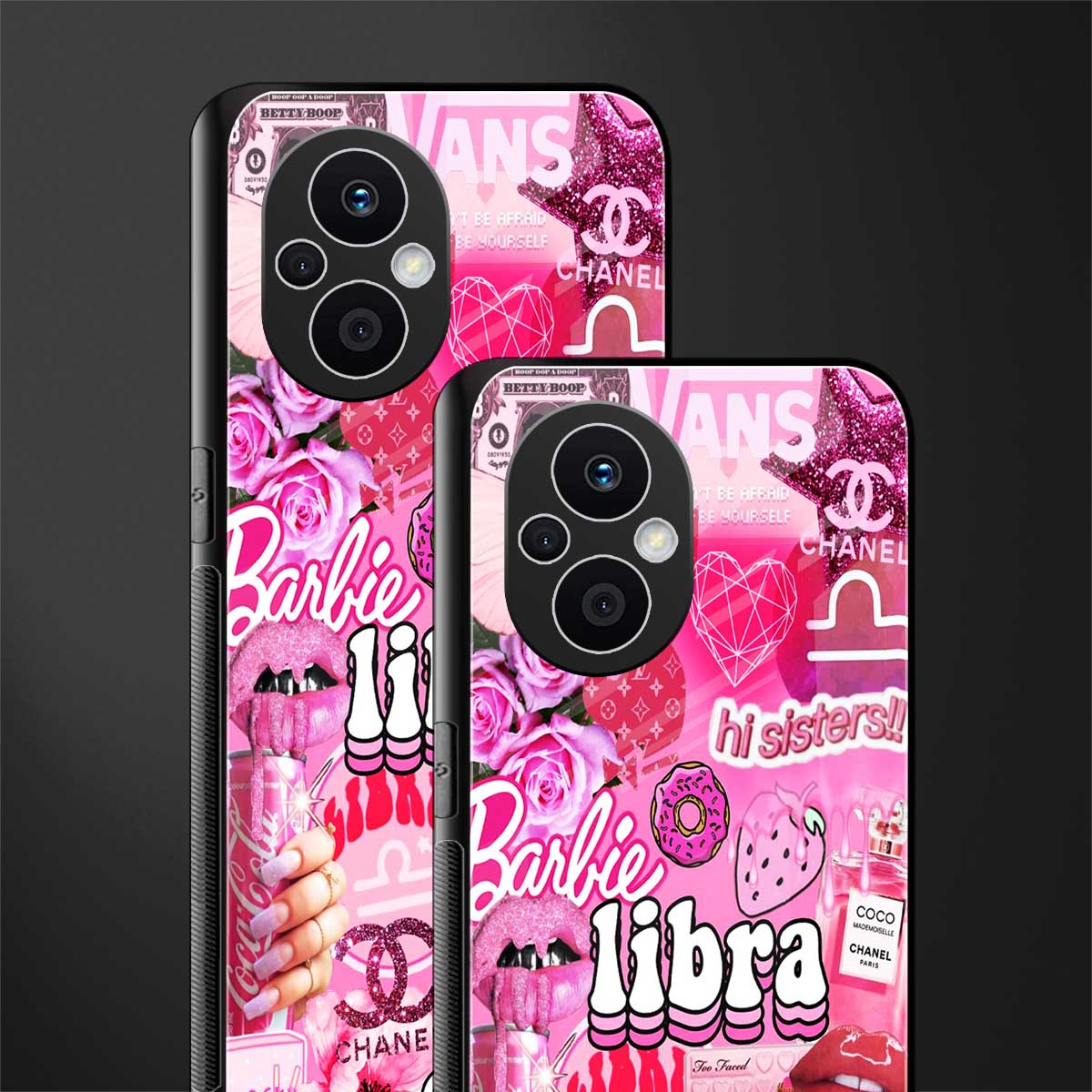 libra aesthetic collage back phone cover | glass case for oppo f21 pro 5g
