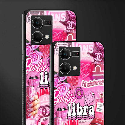 libra aesthetic collage back phone cover | glass case for oppo f21 pro 4g