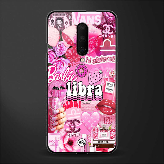libra aesthetic collage glass case for oneplus 7 pro image