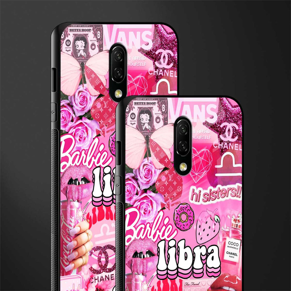 libra aesthetic collage glass case for oneplus 7 image-2