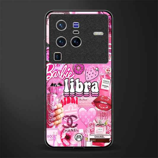 libra aesthetic collage glass case for vivo x80 pro 5g image