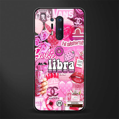 libra aesthetic collage glass case for oneplus 8 pro image