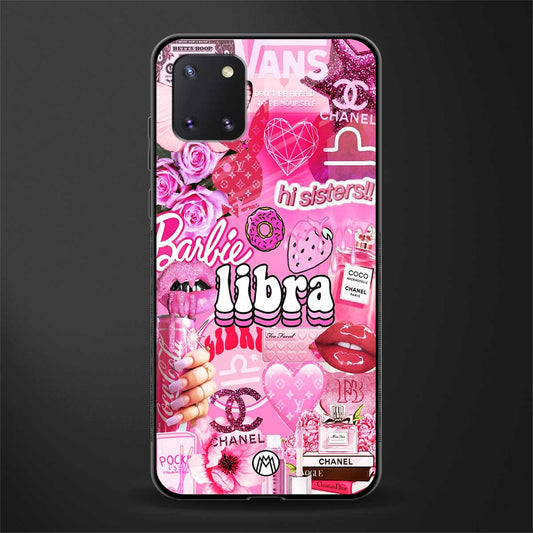 libra aesthetic collage glass case for samsung a81 image