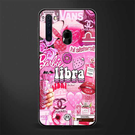 libra aesthetic collage glass case for samsung a21 image