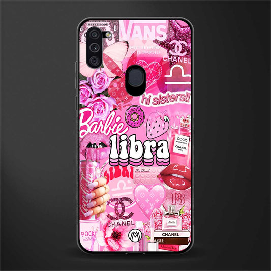 libra aesthetic collage glass case for samsung galaxy m11 image