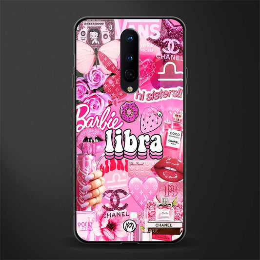 libra aesthetic collage glass case for oneplus 8 image