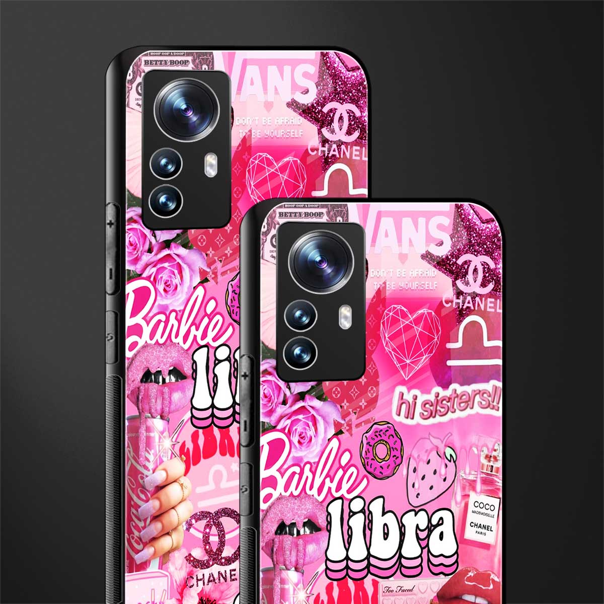 libra aesthetic collage back phone cover | glass case for xiaomi 12 pro