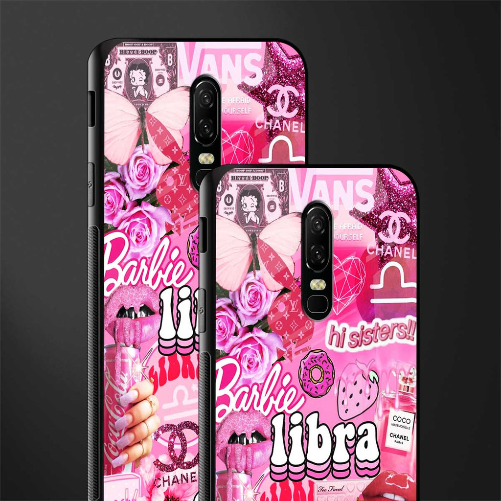 libra aesthetic collage glass case for oneplus 6 image-2