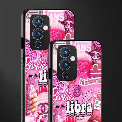 libra aesthetic collage back phone cover | glass case for oneplus 9