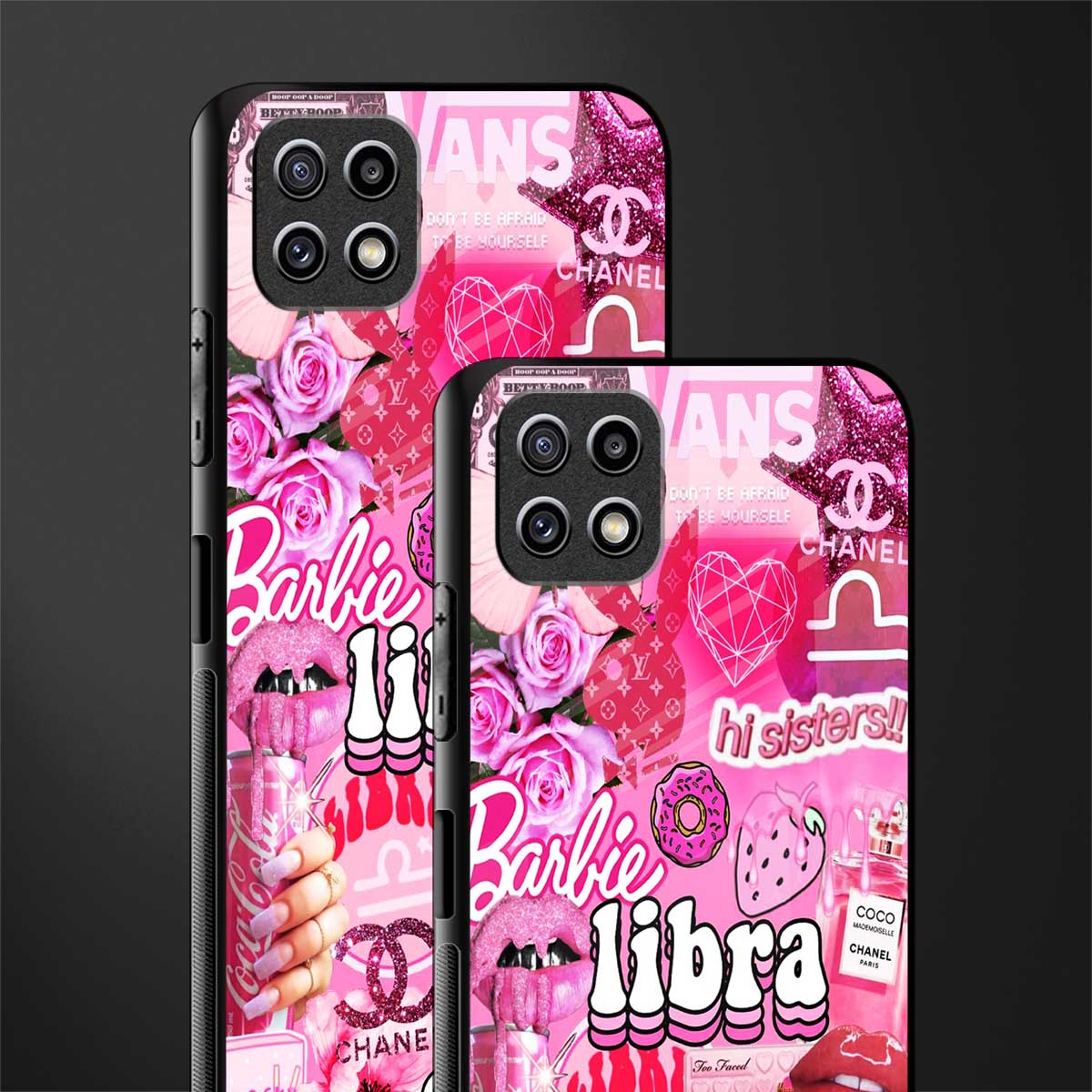 libra aesthetic collage back phone cover | glass case for samsung galaxy f42