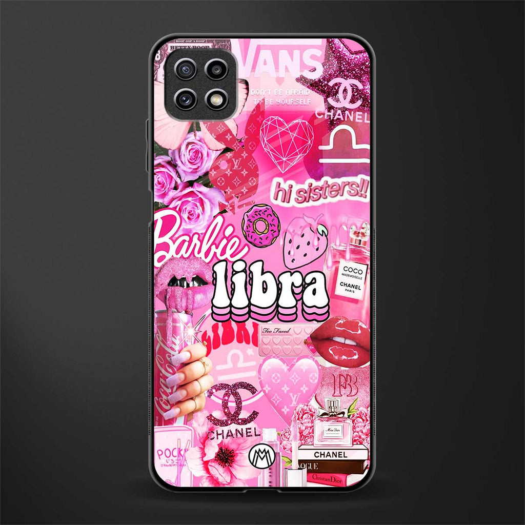 libra aesthetic collage back phone cover | glass case for samsung galaxy f42