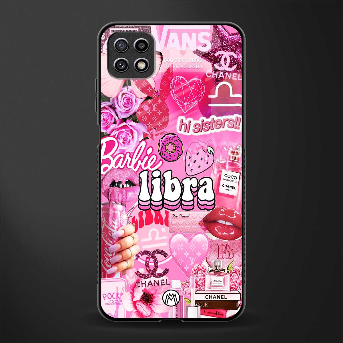 libra aesthetic collage back phone cover | glass case for samsung galaxy f42