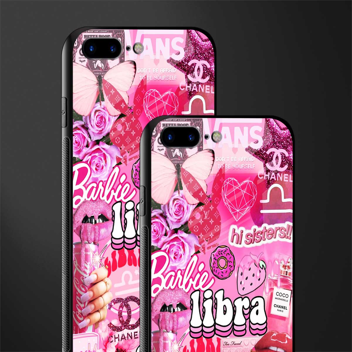 libra aesthetic collage glass case for iphone 8 plus image-2