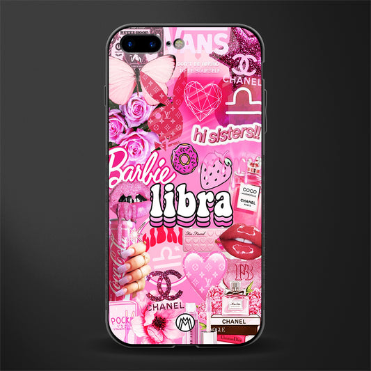 libra aesthetic collage glass case for iphone 8 plus image