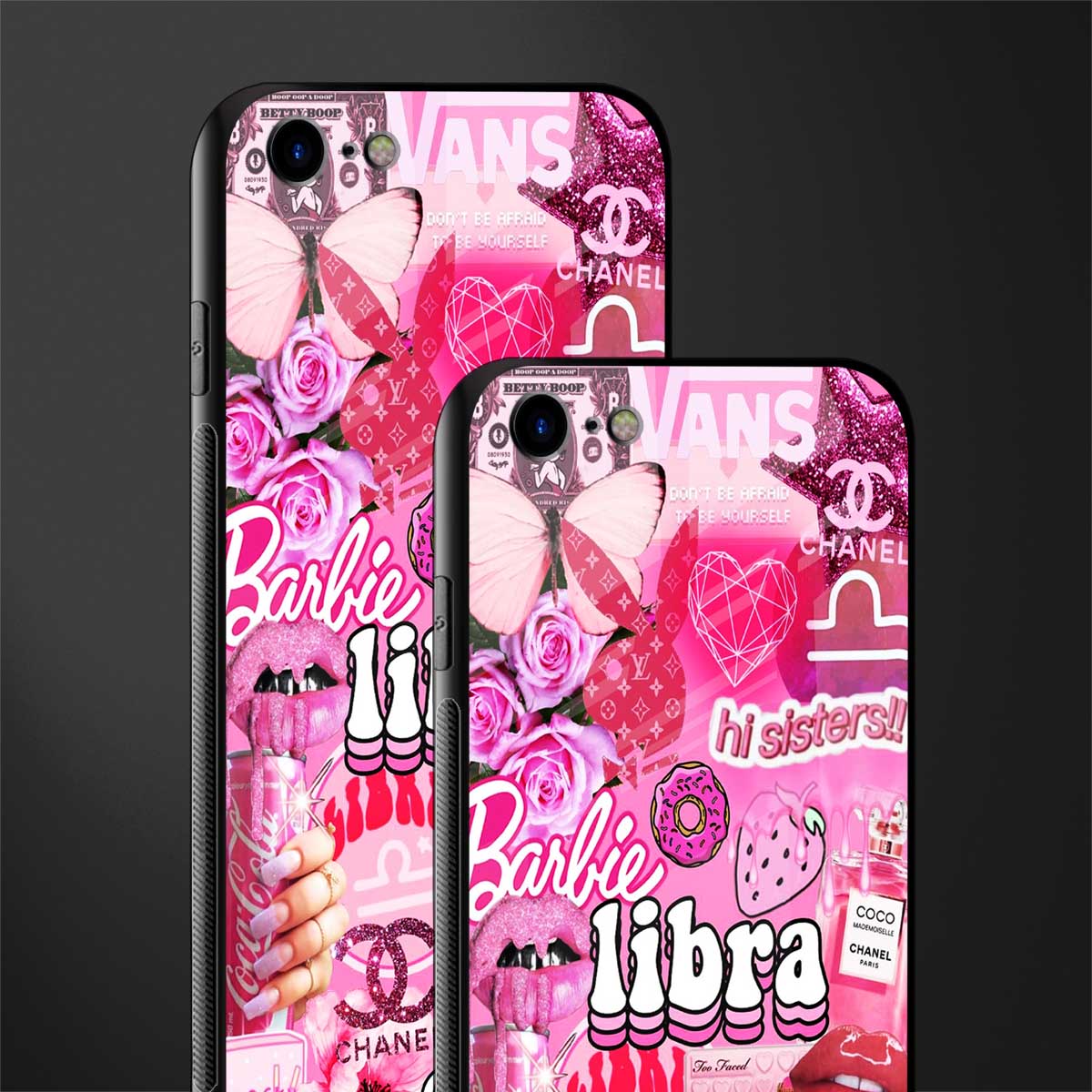 libra aesthetic collage glass case for iphone 7 image-2