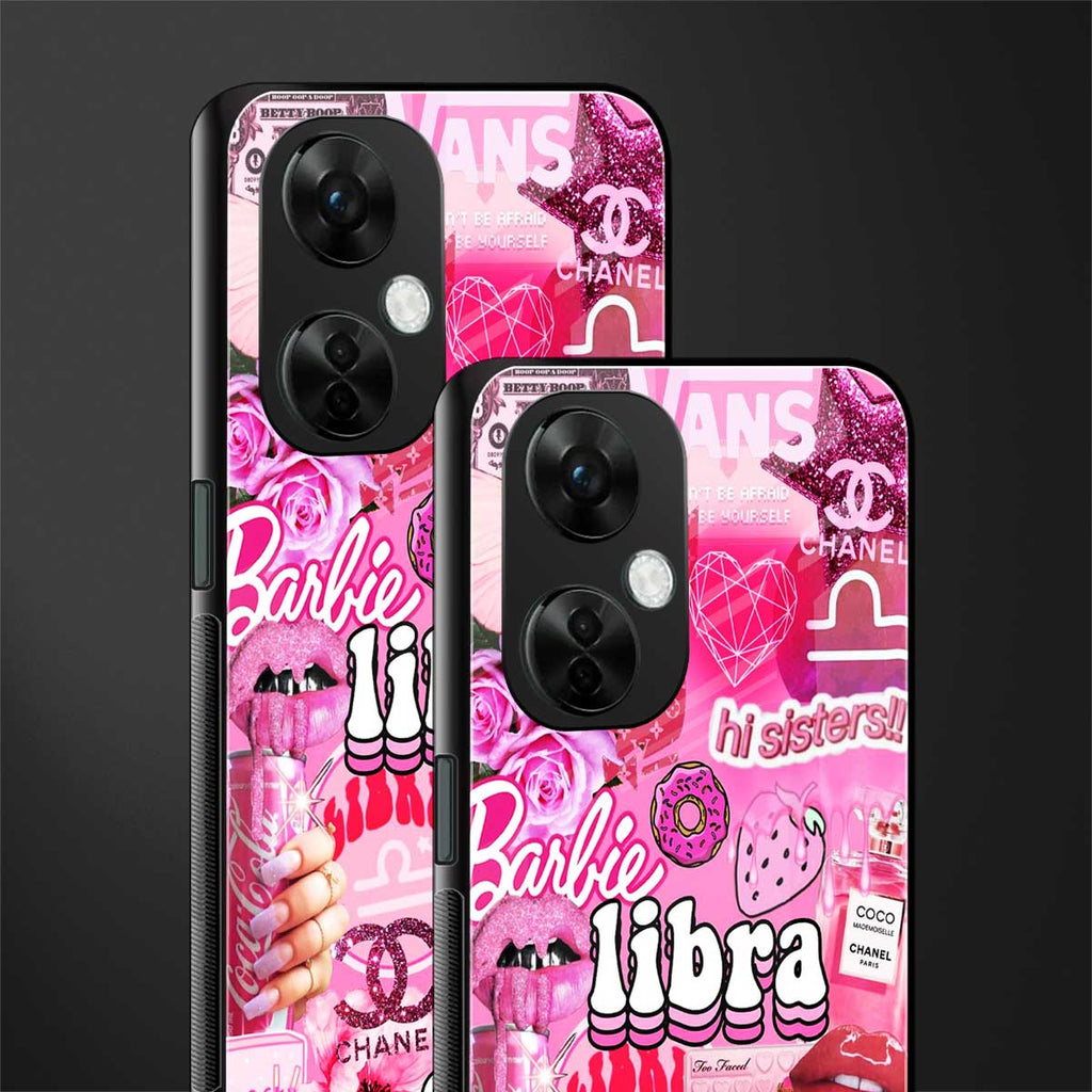 libra aesthetic collage back phone cover | glass case for oneplus nord ce 3 lite