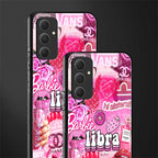 libra aesthetic collage back phone cover | glass case for samsung galaxy a54 5g