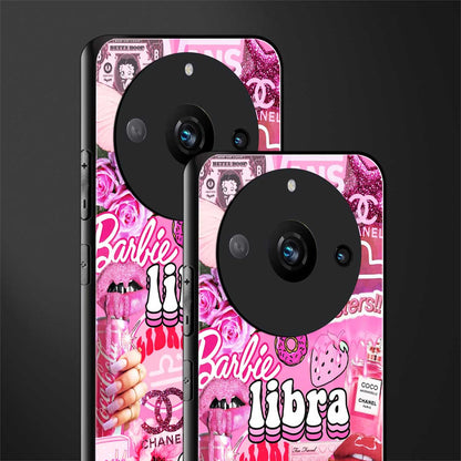 libra aesthetic collage back phone cover | glass case for realme 11 pro 5g