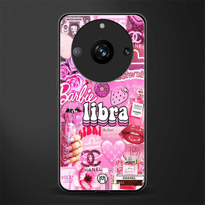 libra aesthetic collage back phone cover | glass case for realme 11 pro 5g