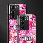 libra aesthetic collage back phone cover | glass case for vivo v27 pro 5g