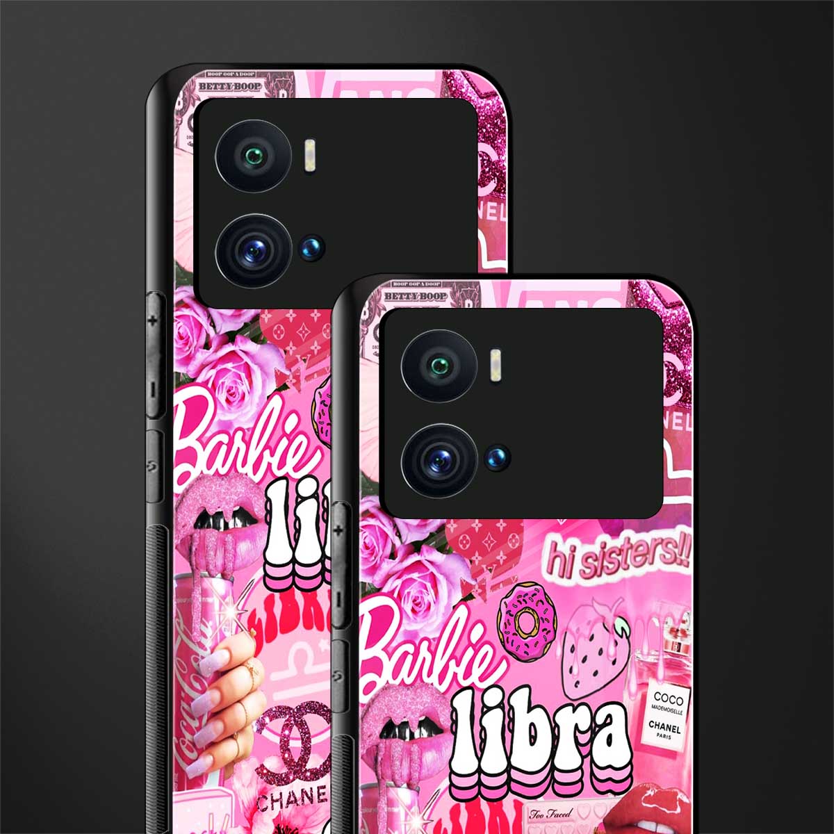 libra aesthetic collage back phone cover | glass case for iQOO 9 Pro
