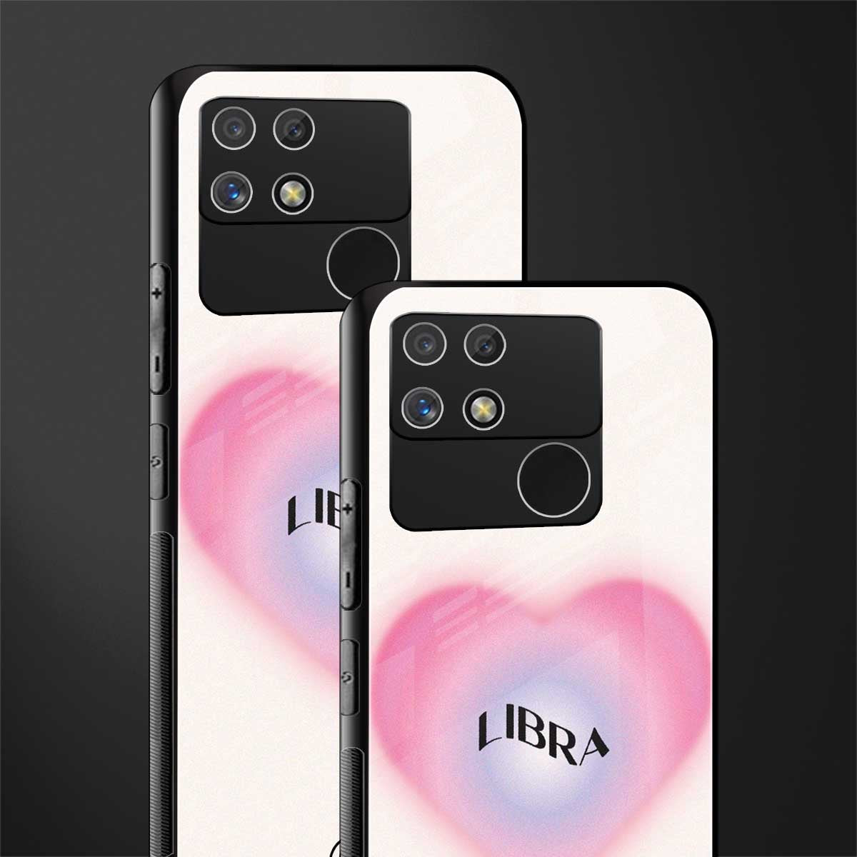 libra minimalistic back phone cover | glass case for realme narzo 50a