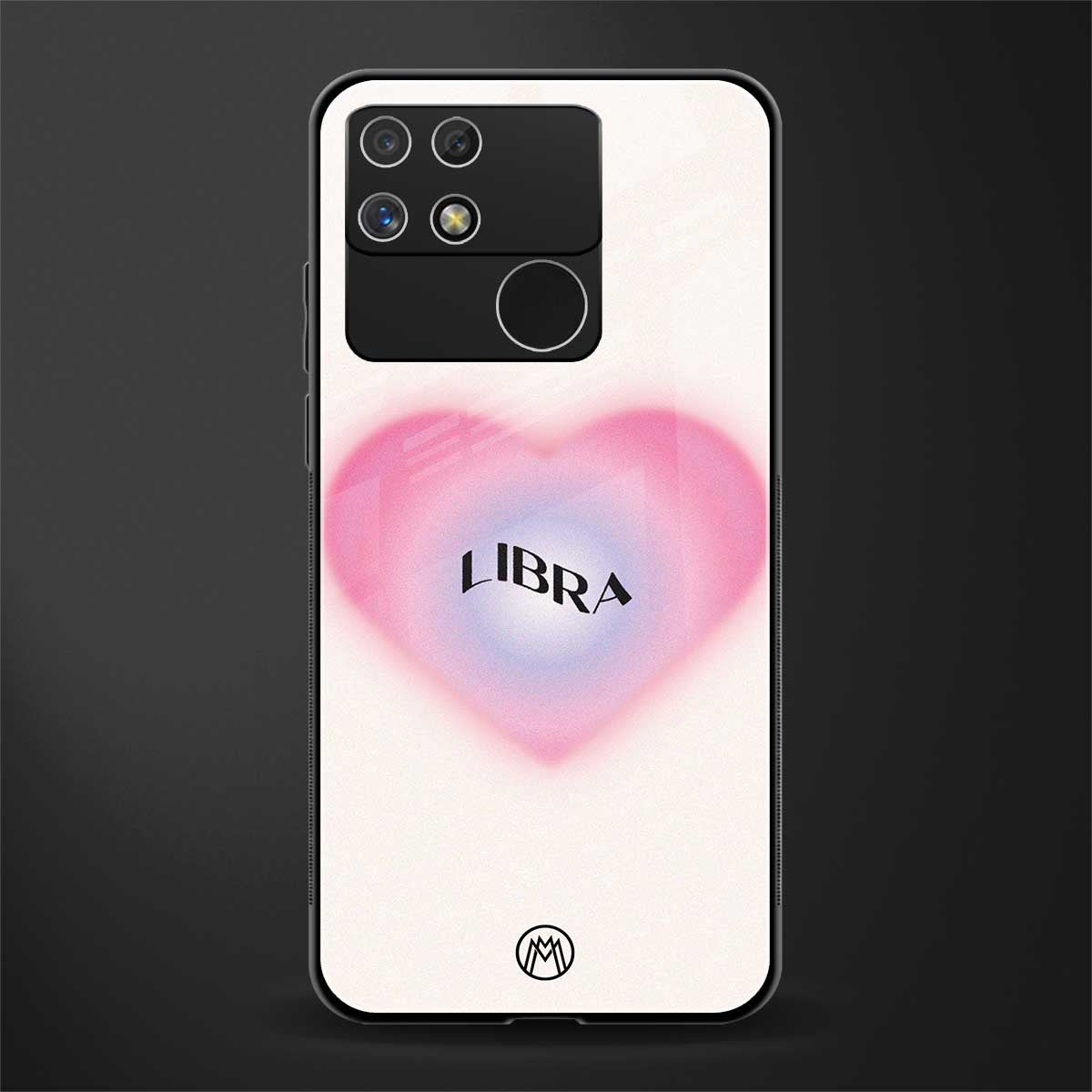 libra minimalistic back phone cover | glass case for realme narzo 50a