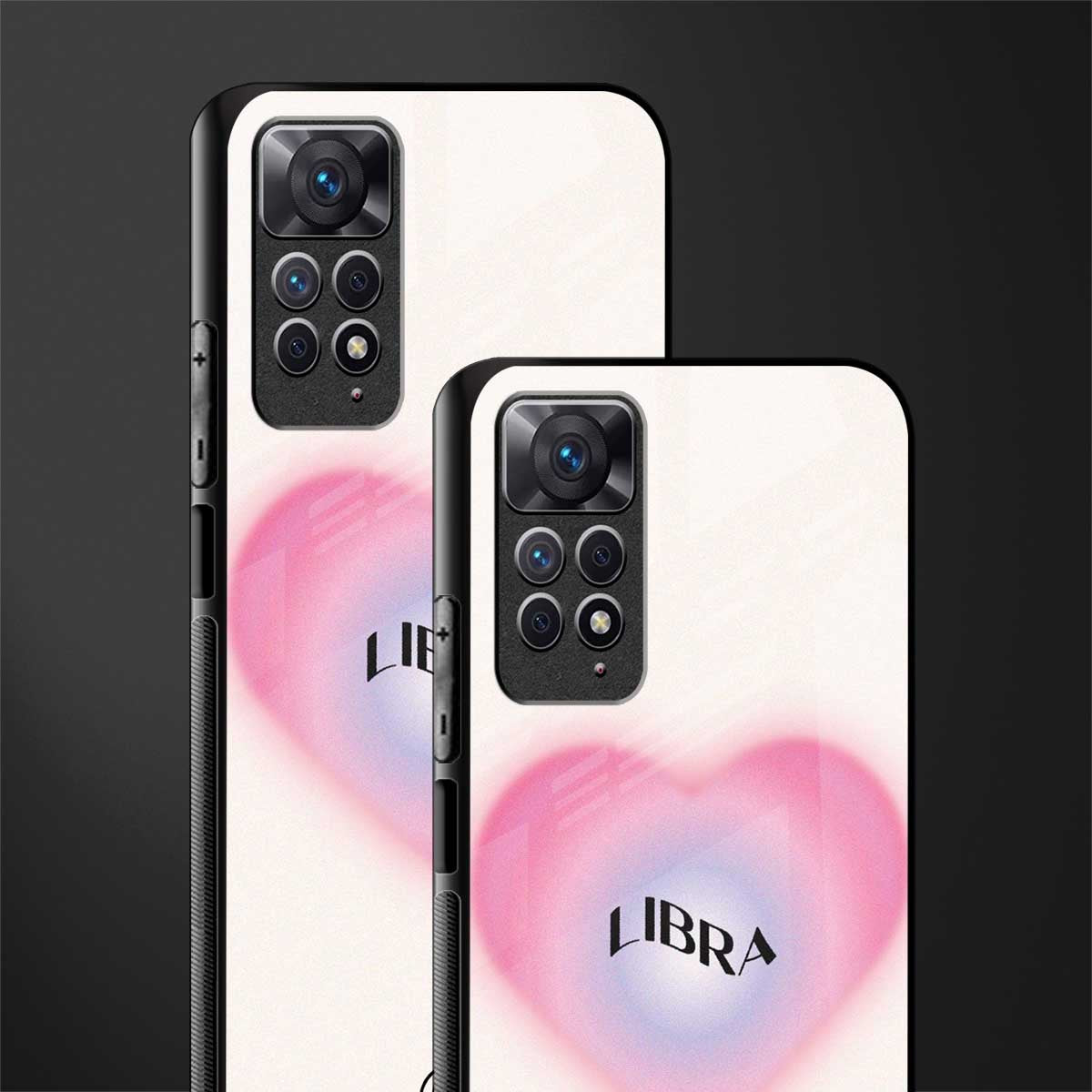 libra minimalistic back phone cover | glass case for redmi note 11 pro plus 4g/5g