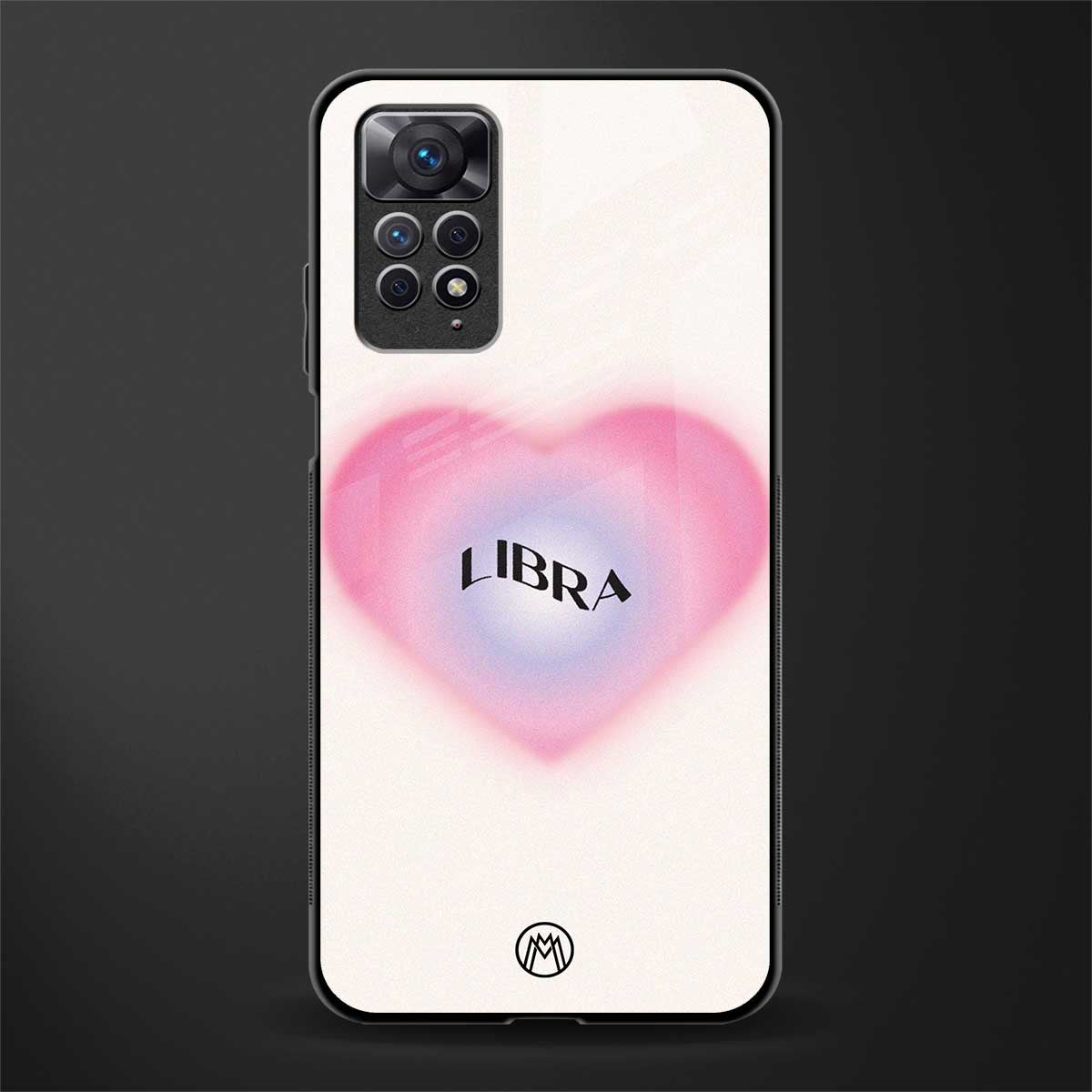 libra minimalistic back phone cover | glass case for redmi note 11 pro plus 4g/5g