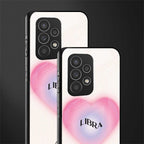 libra minimalistic back phone cover | glass case for samsung galaxy a73 5g