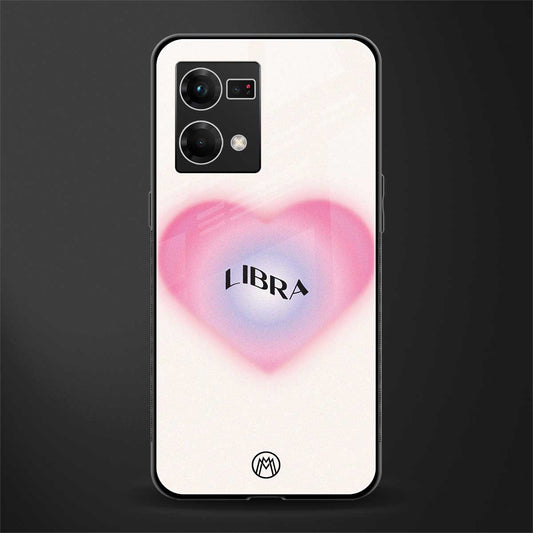 libra minimalistic back phone cover | glass case for oppo f21 pro 4g